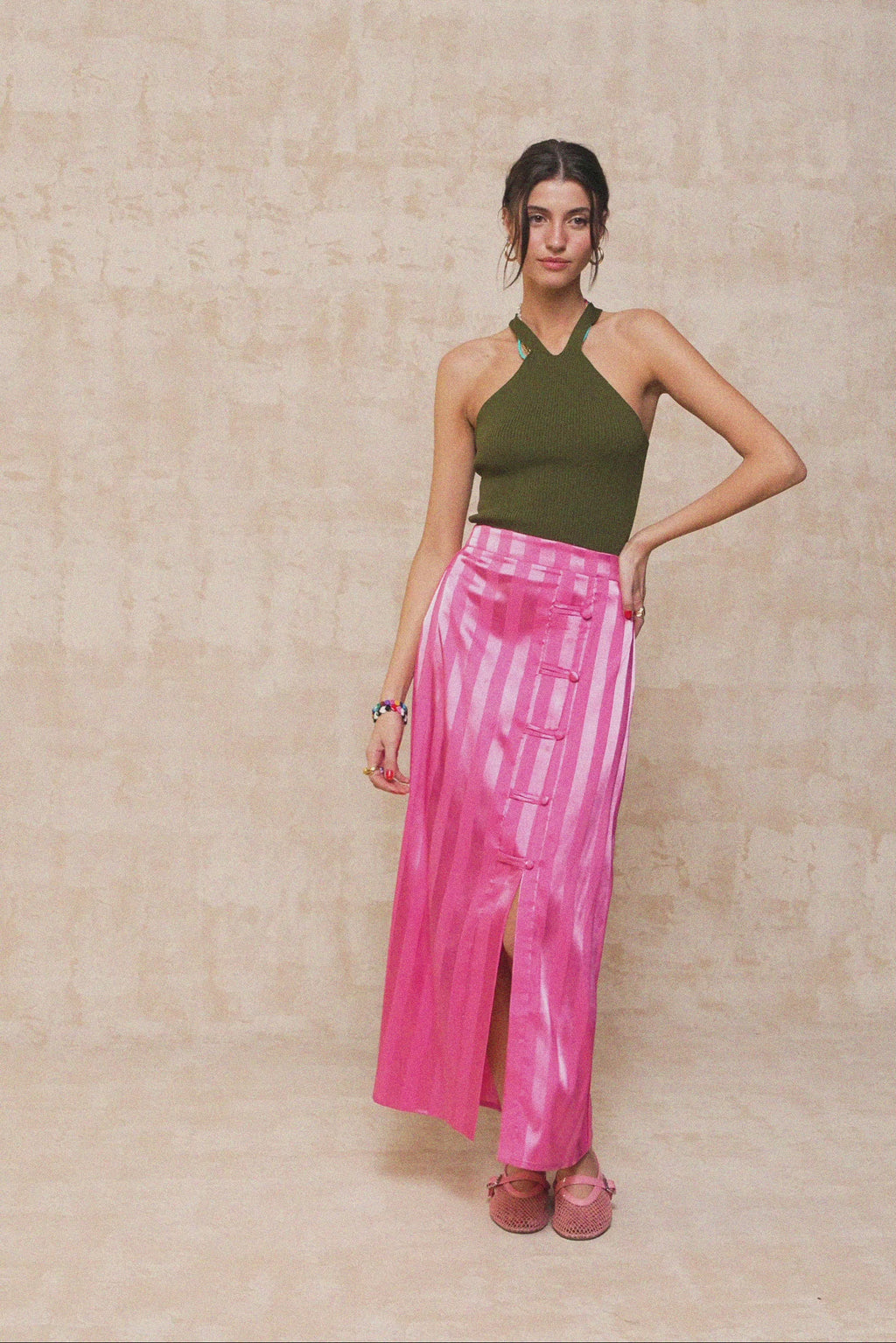 karavan clothing fashion krvn spring summer 26 nai collection noemia skirt pink