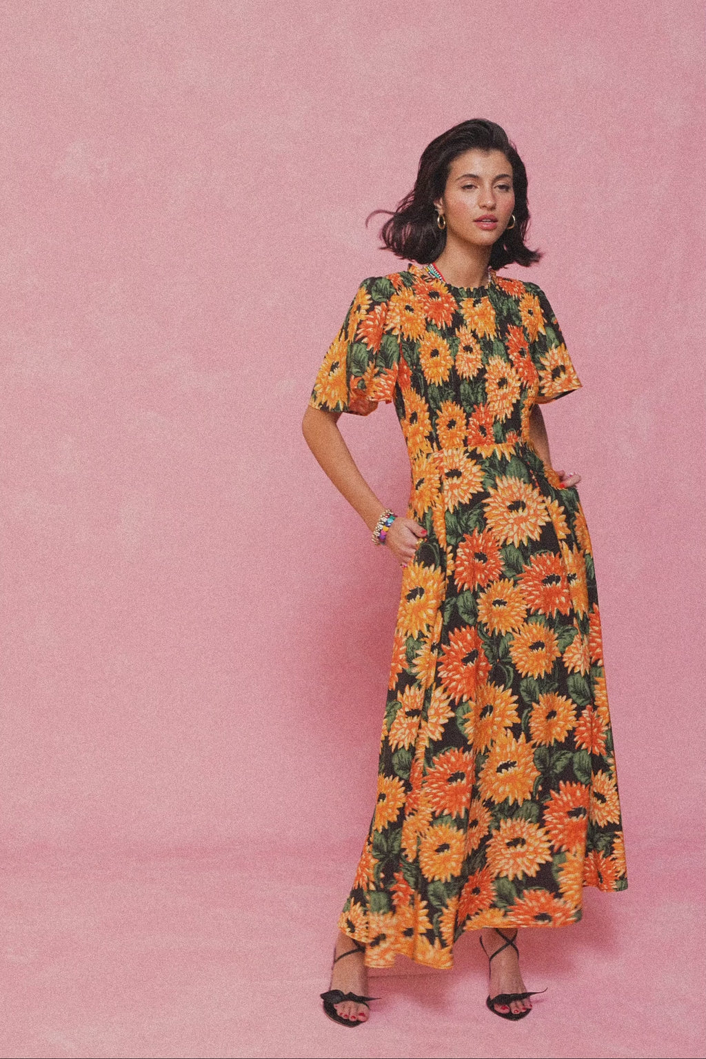 karavan clothing fashion spring summer 26 nai collection marisol dress sunflower yellow