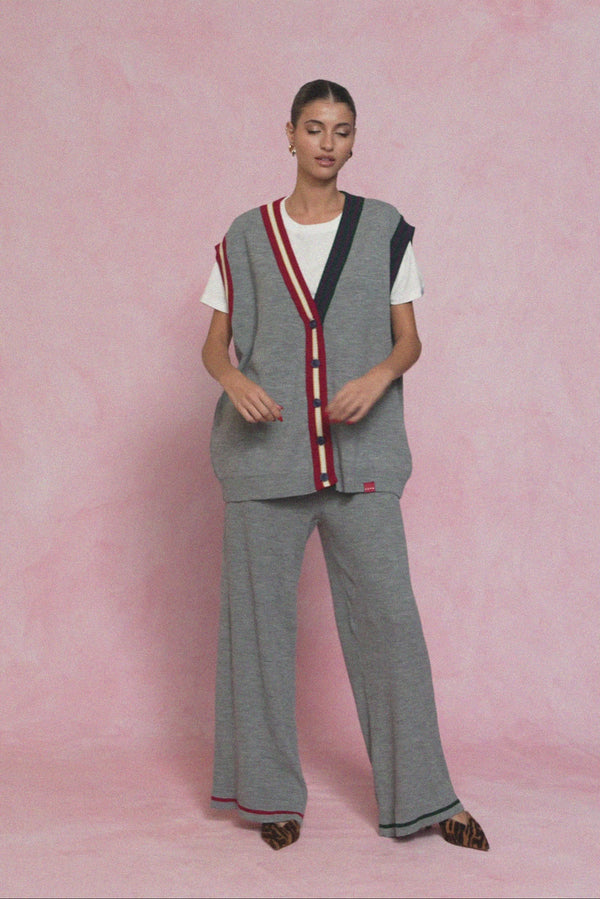 karavan fall winter 26' collection leona knitted trousers grey