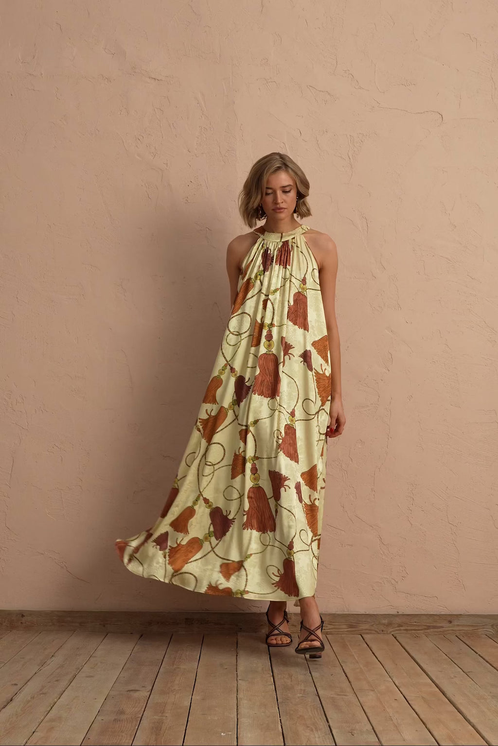 karavan clothing fashion spring summer 25 lois dress tassel yellow