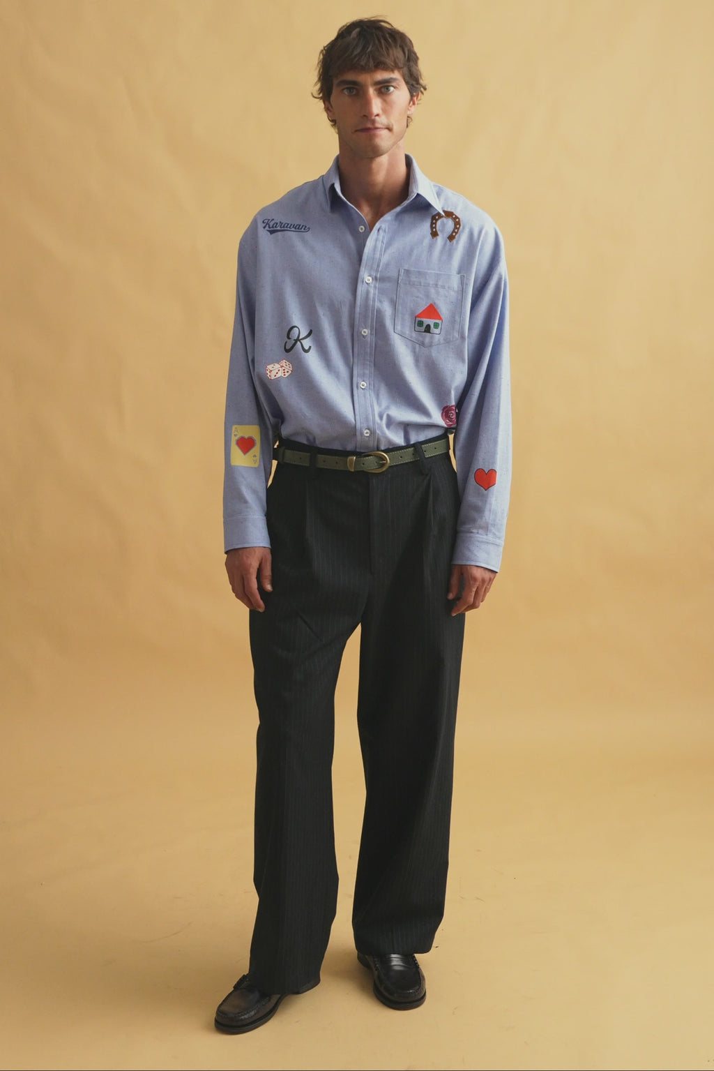 karavan clothing fashion fall winter 25 homecoming men collection raul trousers black stripes