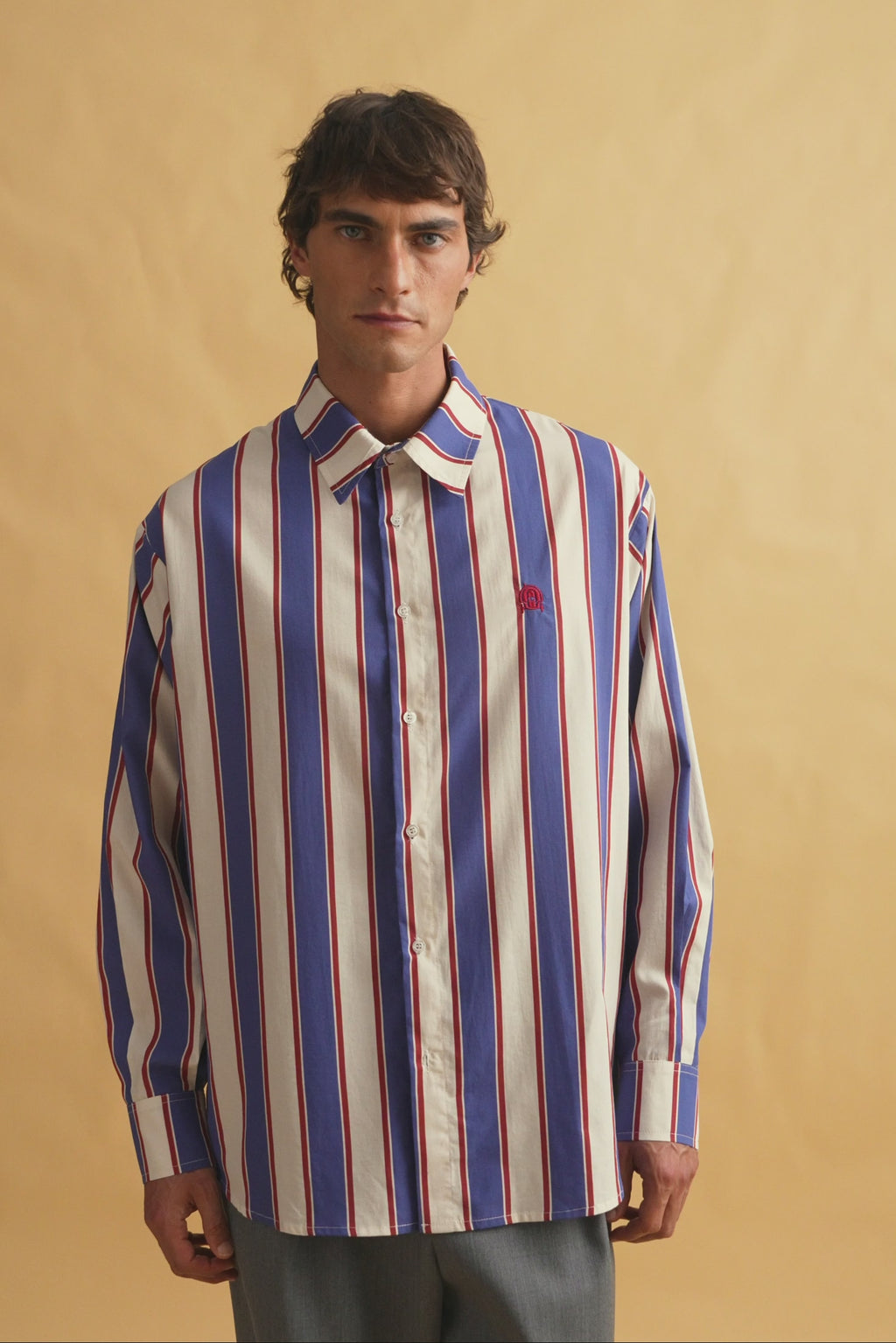 karavan clothing fashion fall winter 25 homecoming men collection maximo shirt blue white stripes
