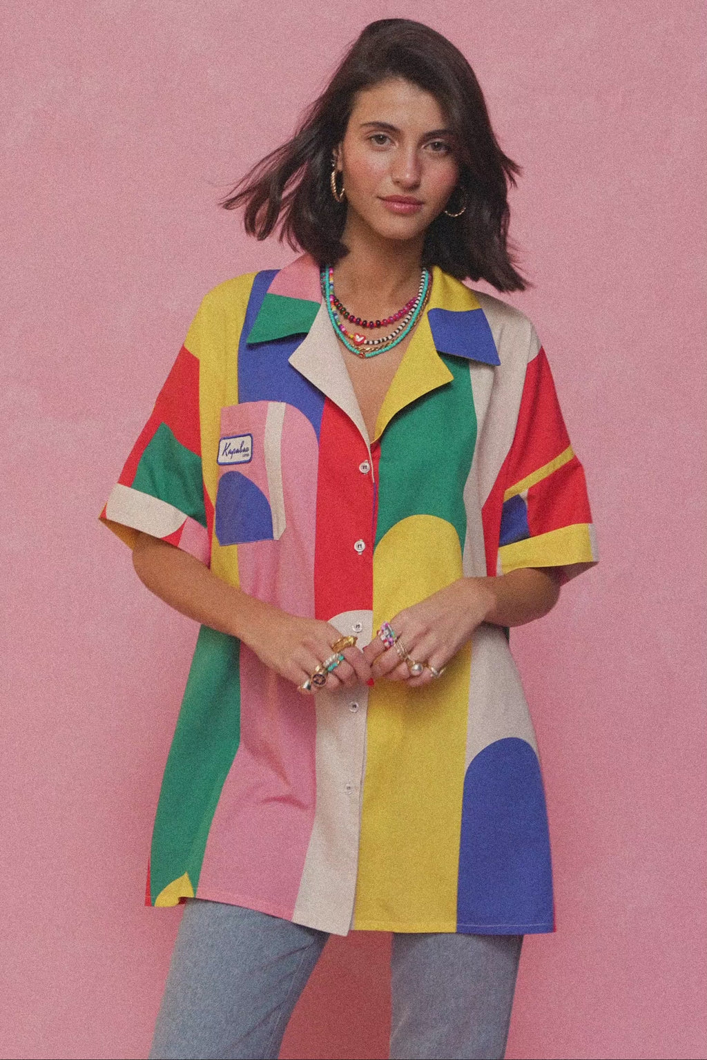 karavan clothing fashion spring summer 26 nai collection janna shirt multicolor block stripes