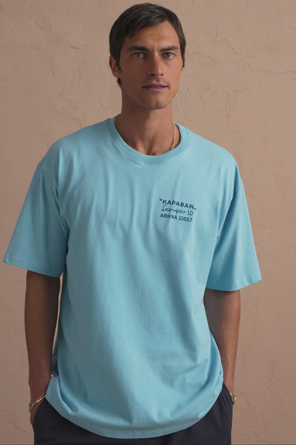 karavan clothing tosa kalokairia spring summer 25 men collection peter tee ciel