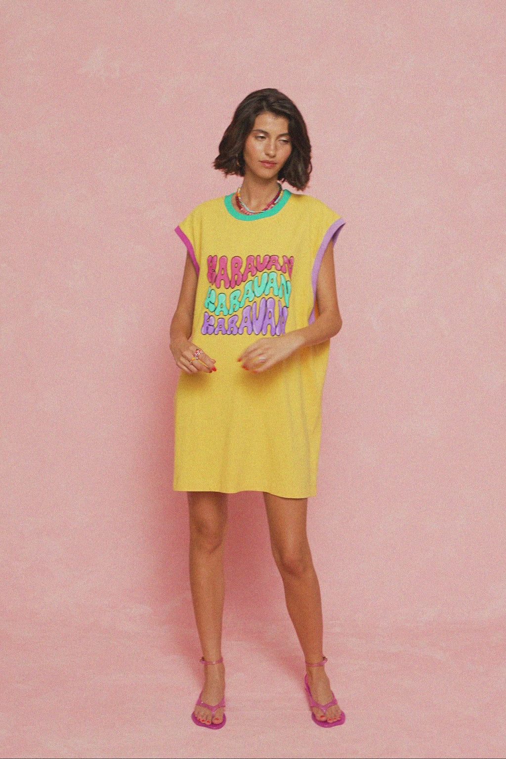 karavan clothing fashion spring summer 26 nai weekendwear collection dorrin mini dress banana yellow