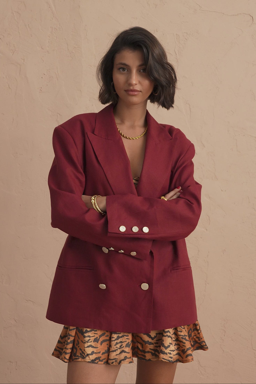 karavan clothing fashion spring summer 25 isabel blazer bordeaux
