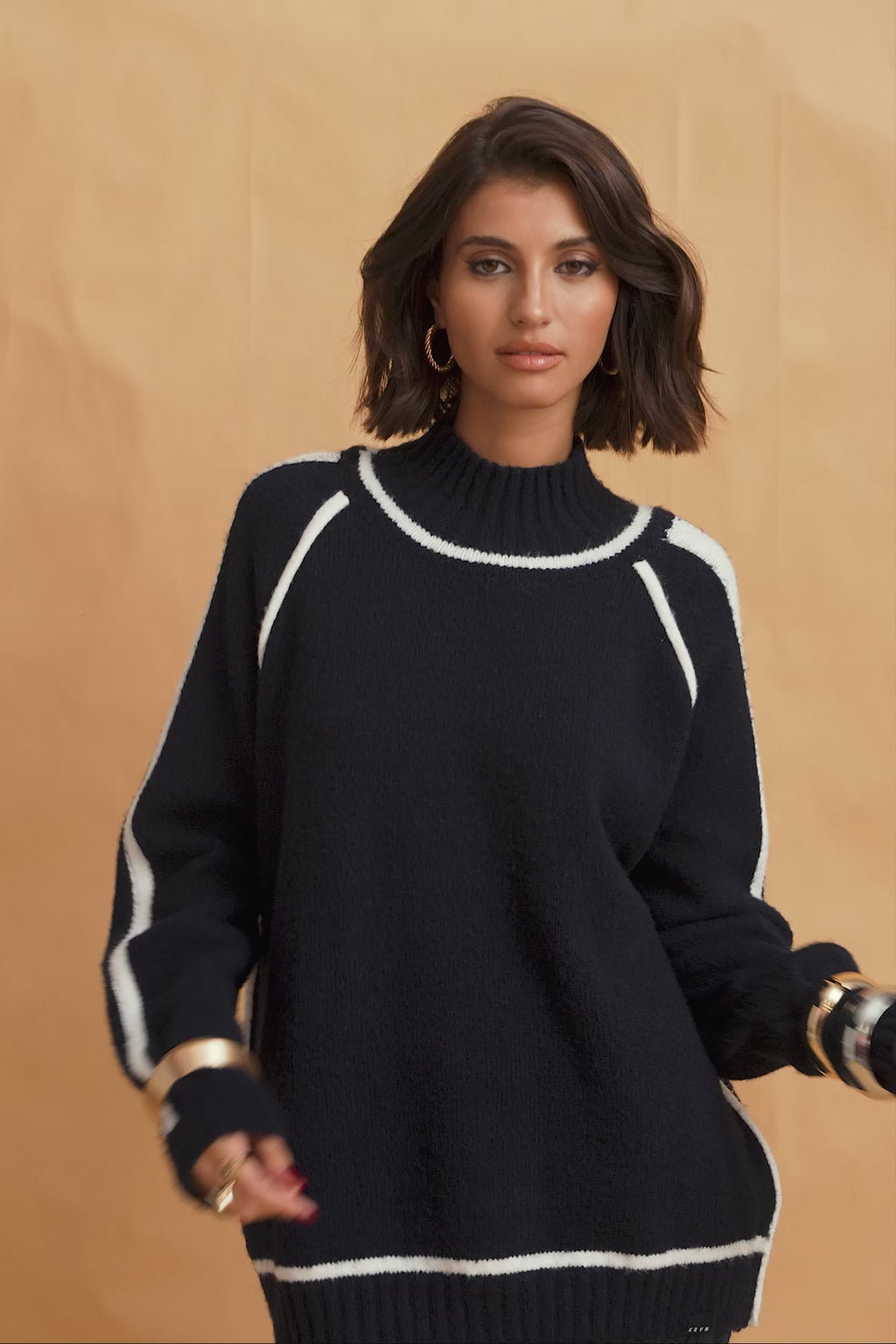 karavan clothing fashion fall winter 25 homecoming krvn collection brent knitted sweater dark blue 