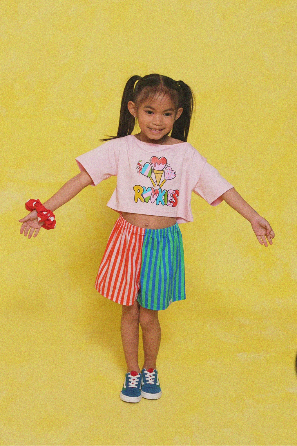 karavan clothing fashion spring summer 26 rookies collection nala shorts pink blue stripes