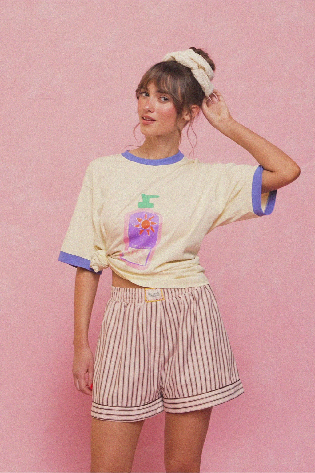 karavan clothing fashion planet homeware spring summer 26 nai collection pink stripes shorts