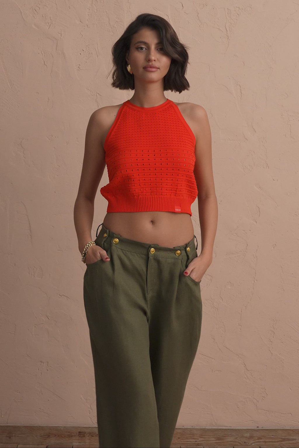 karavan clothing fashion spring summer 25 krvn laurel knitted top red