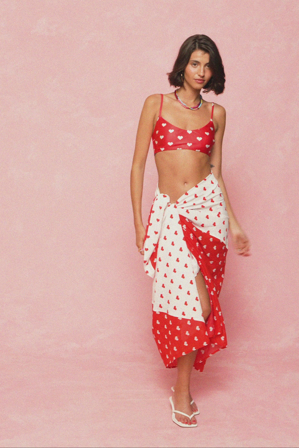 karavan clothing fashion spring summer 26 nai weekendwear collection persa pareo white red polka hearts
