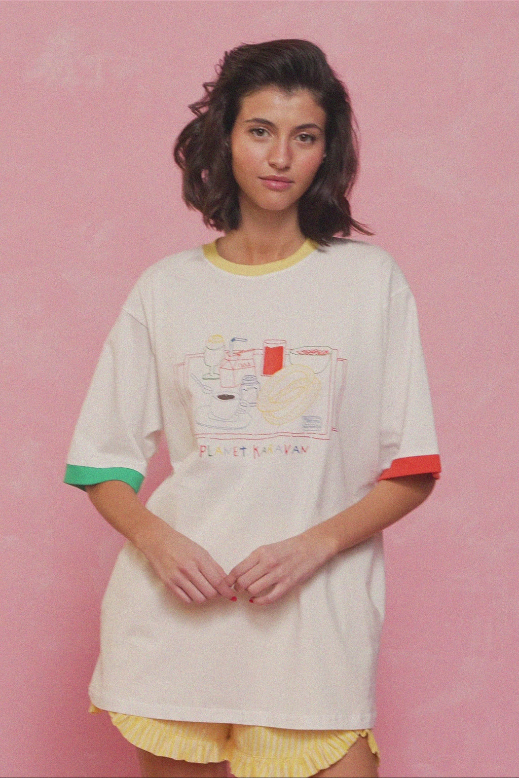 karavan clothing fashion planet homeware spring summer 26 nai collection breakfast tee white