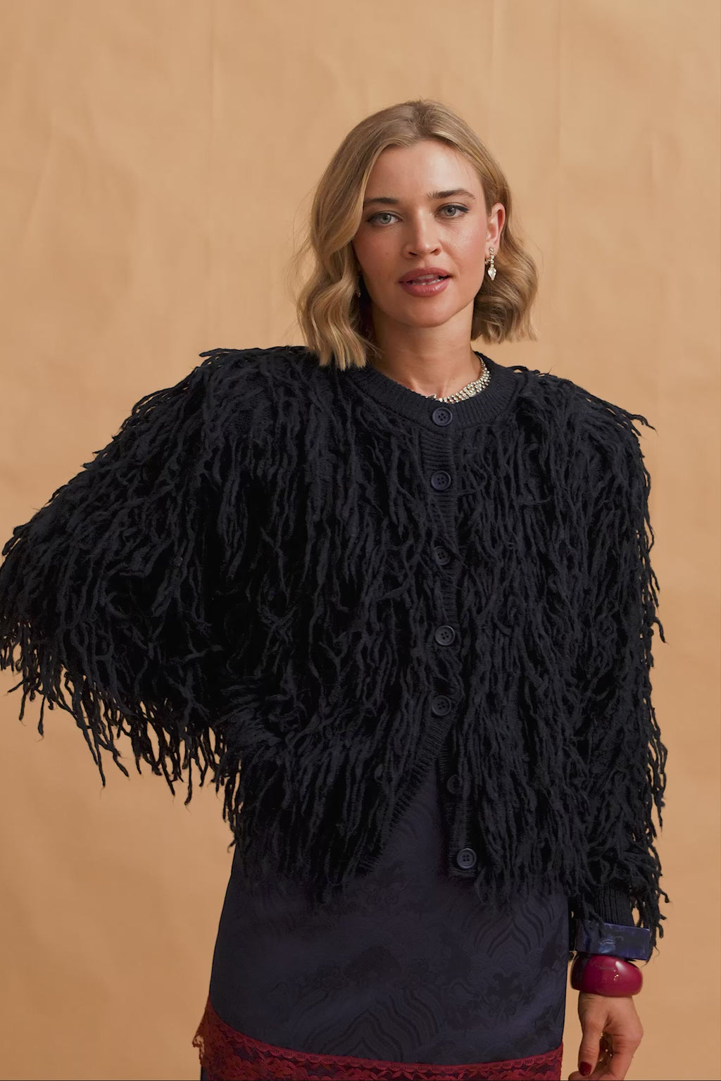 karavan clothing fashion fall winter 25 homecoming krvn collection kristin knitted cardigan blue