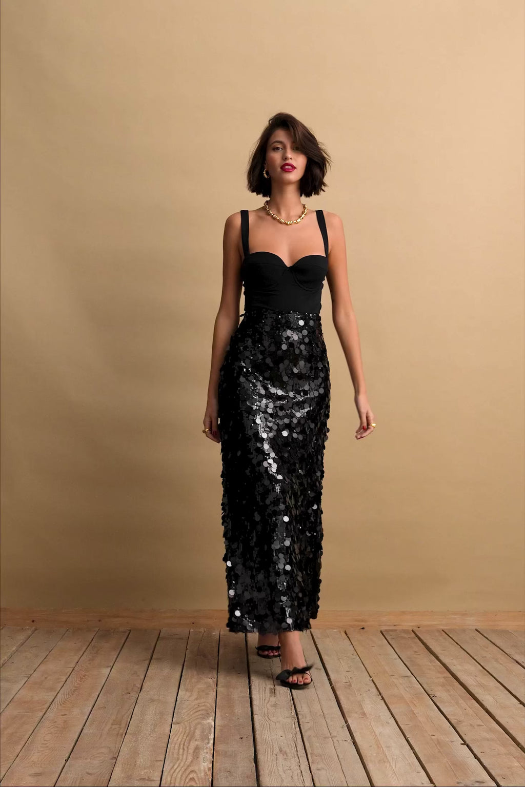 karavan clothing fashion KRVN well i did fall winter 24 25 christmas edition bonnie skirt black