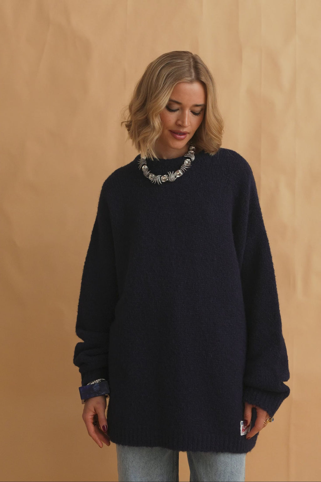 karavan clothing fashion fall winter 25 homecoming collection zoe pullover dark blue