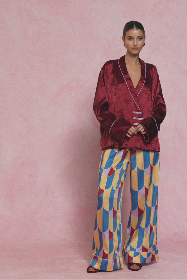 karavan loungewear planet fall winter 26' collection mafalda trousers multicolor