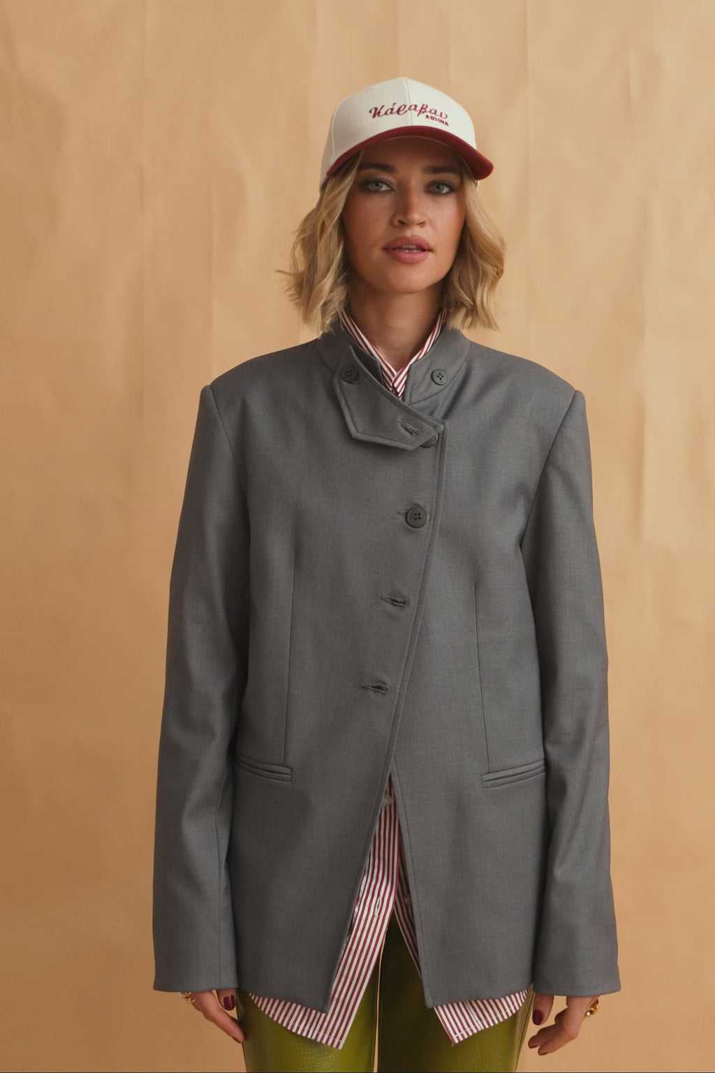 karavan clothing fashion fall winter 25 homecoming collection brenda blazer grey