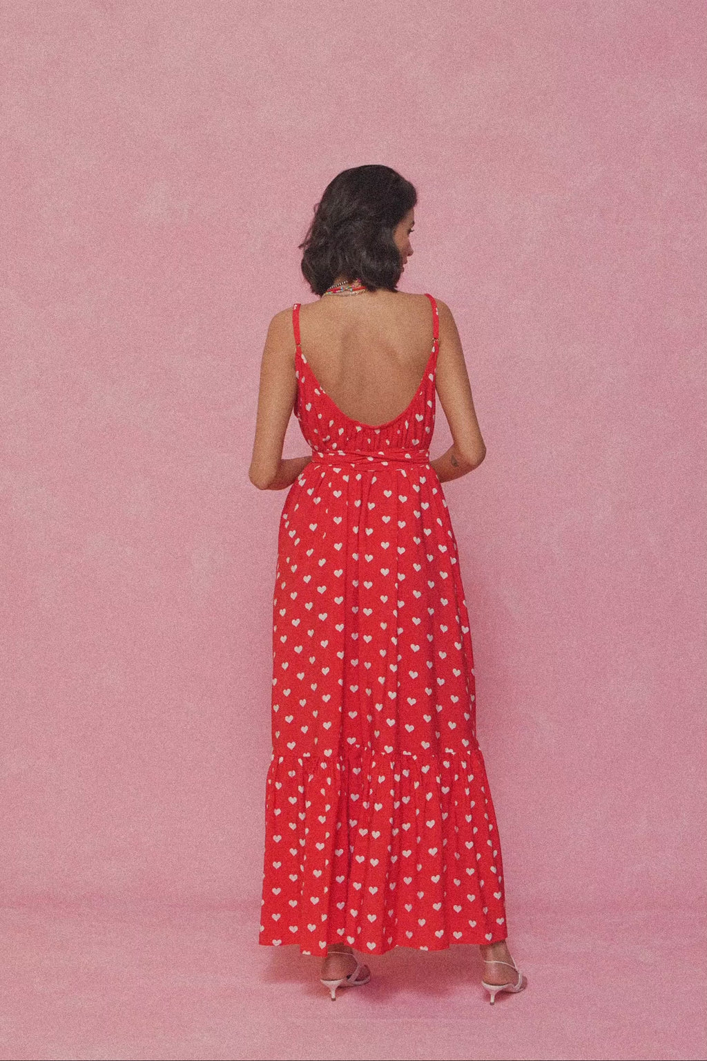 karavan clothing fashion spring summer 26 nai collection charlotte dress polka hearts red