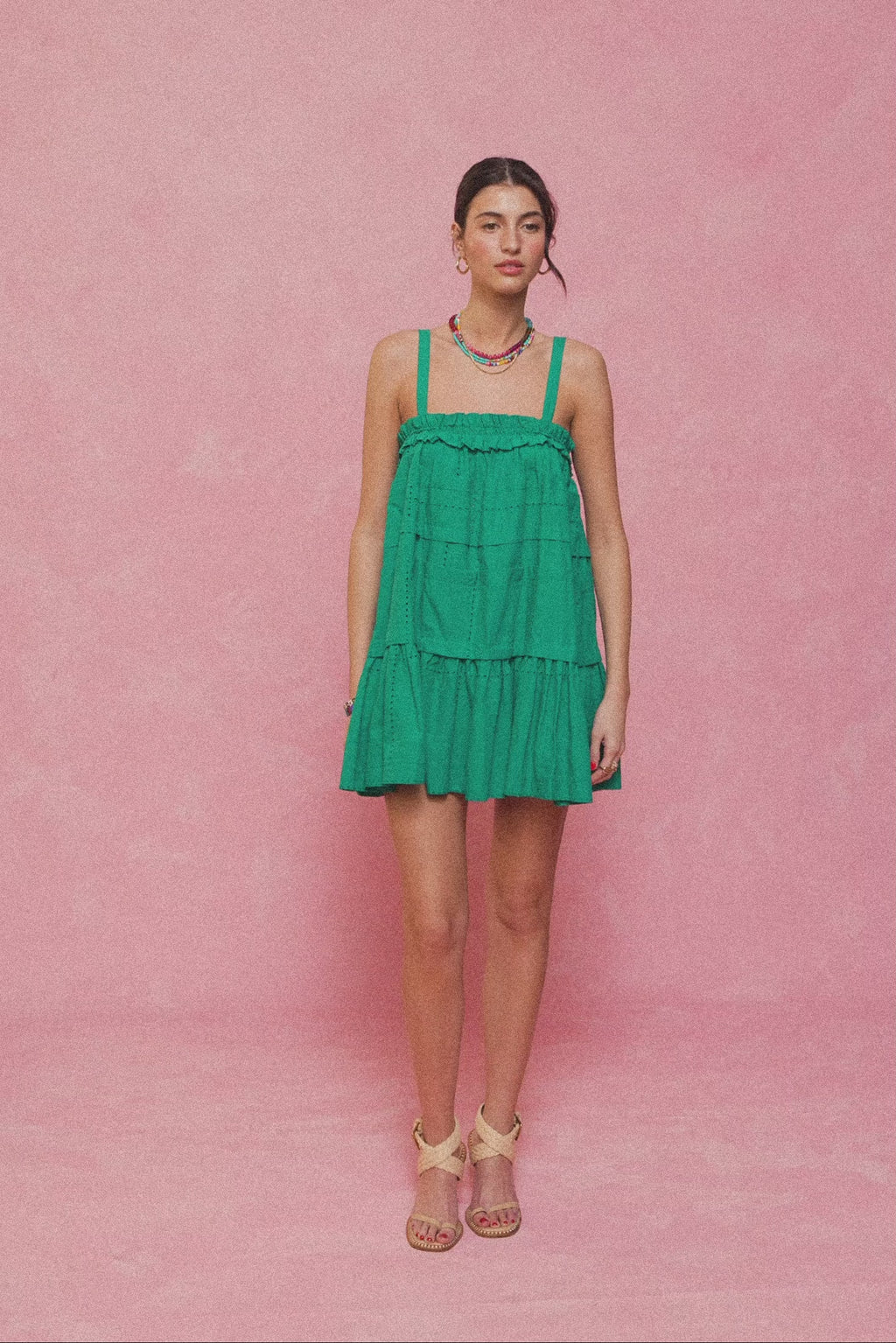 karavan clothing fashion krvn spring summer 26 nai collection vienna mini dress green