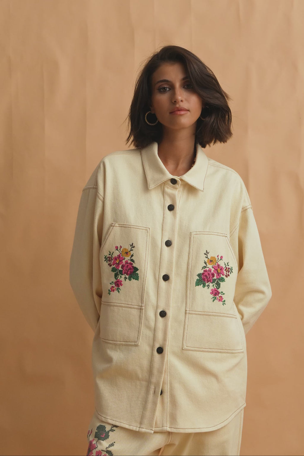 karavan clothing fashion fall winter 25 homecoming collection fabiana shirt ivory