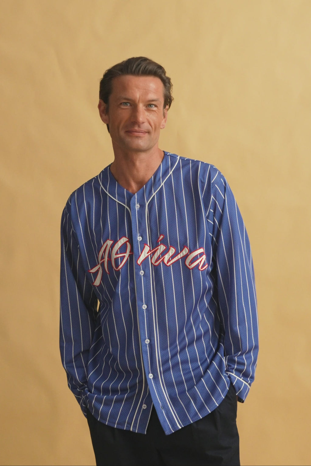 karavan clothing fashion fall winter 25 homecoming men collection luke baseball shirt blue