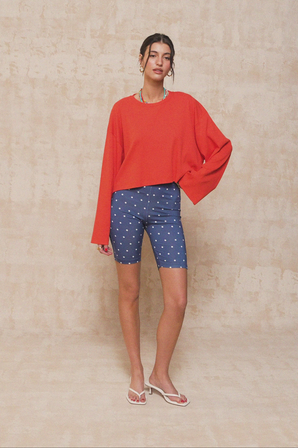karavan clothing fashion spring summer 26 nai collection vivienne shorts polka blue