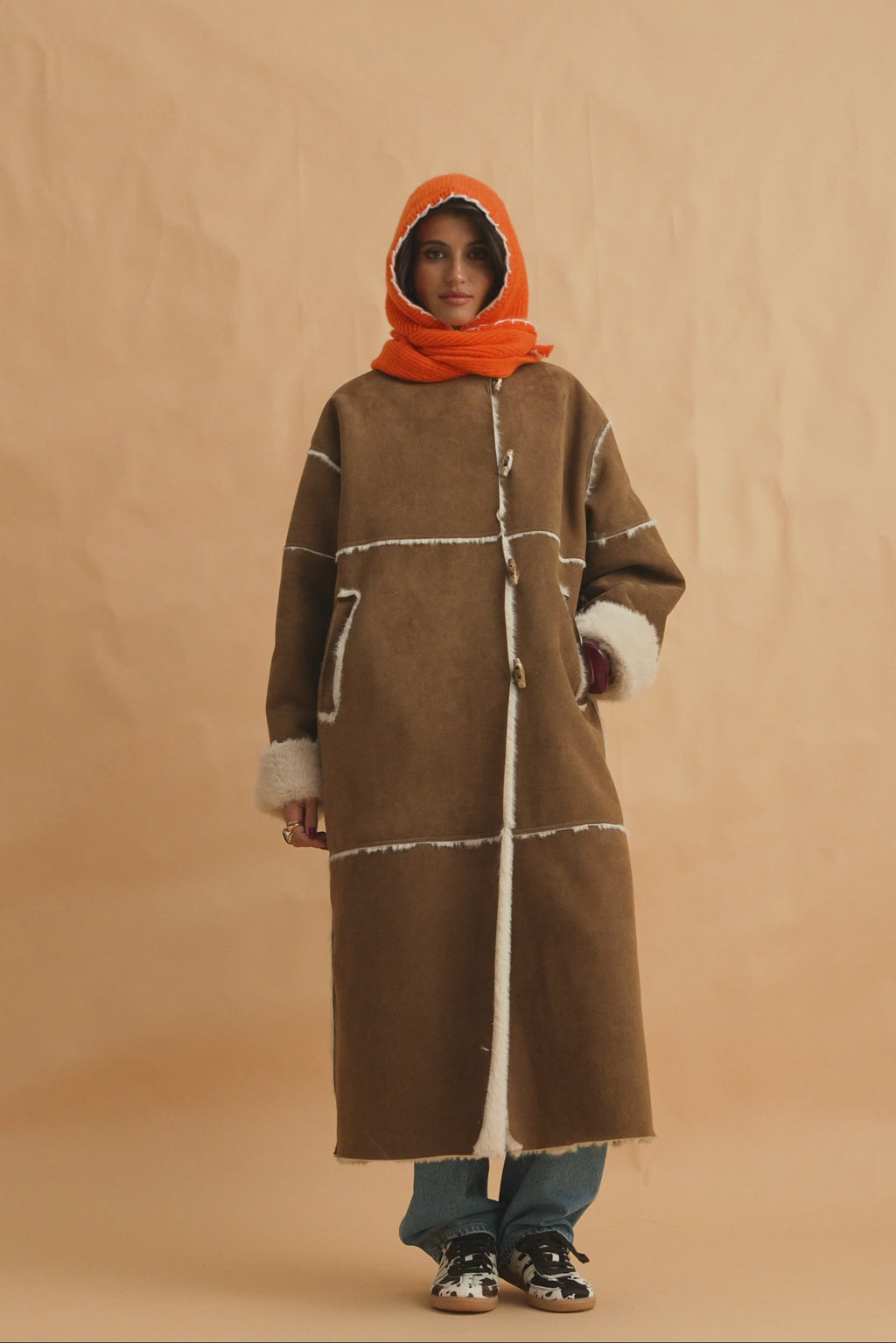 karavan clothing fashion fall winter 25 homecoming collection megan coat brown