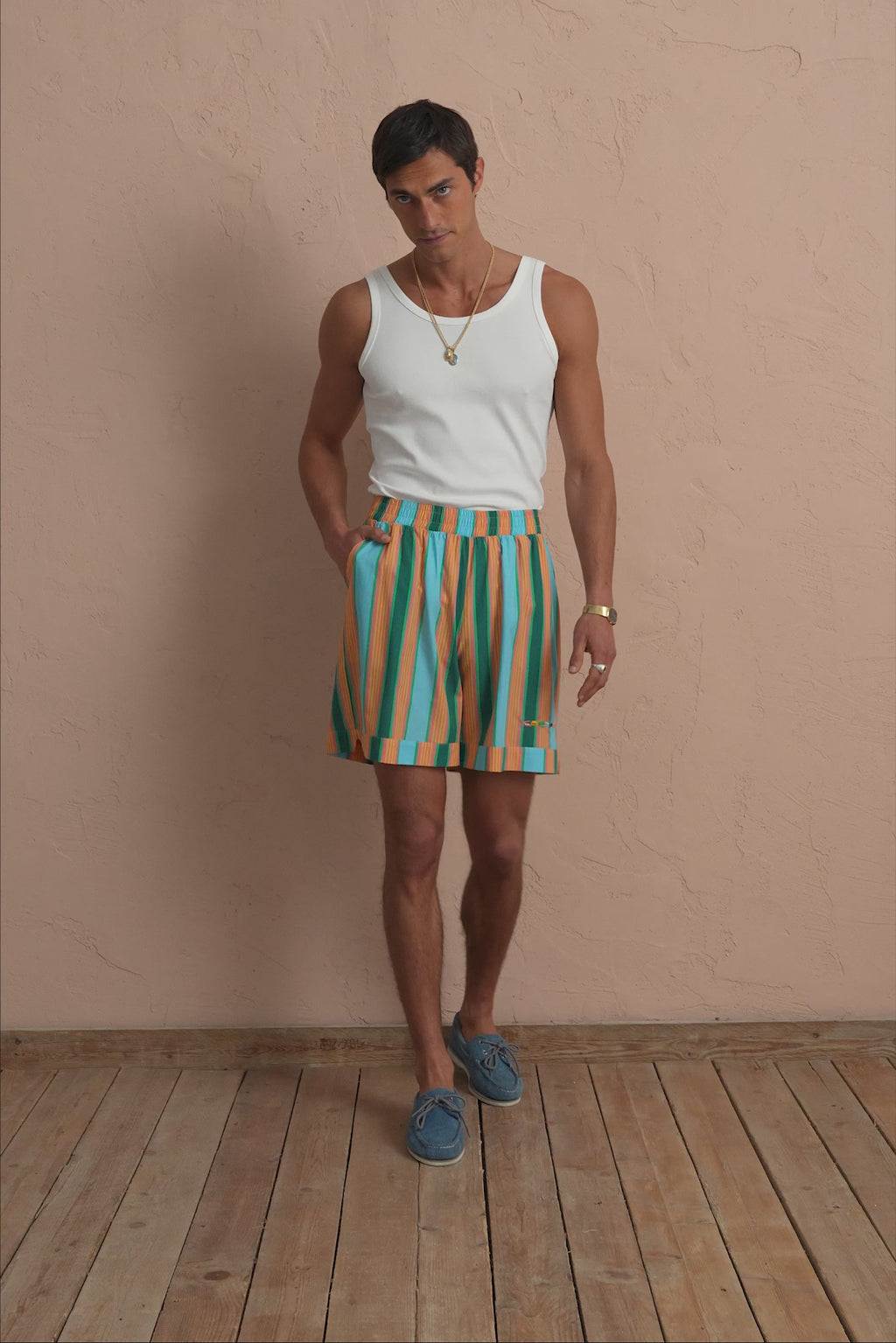 karavan clothing tosa kalokairia spring summer 25 men collection brian shorts turquoise