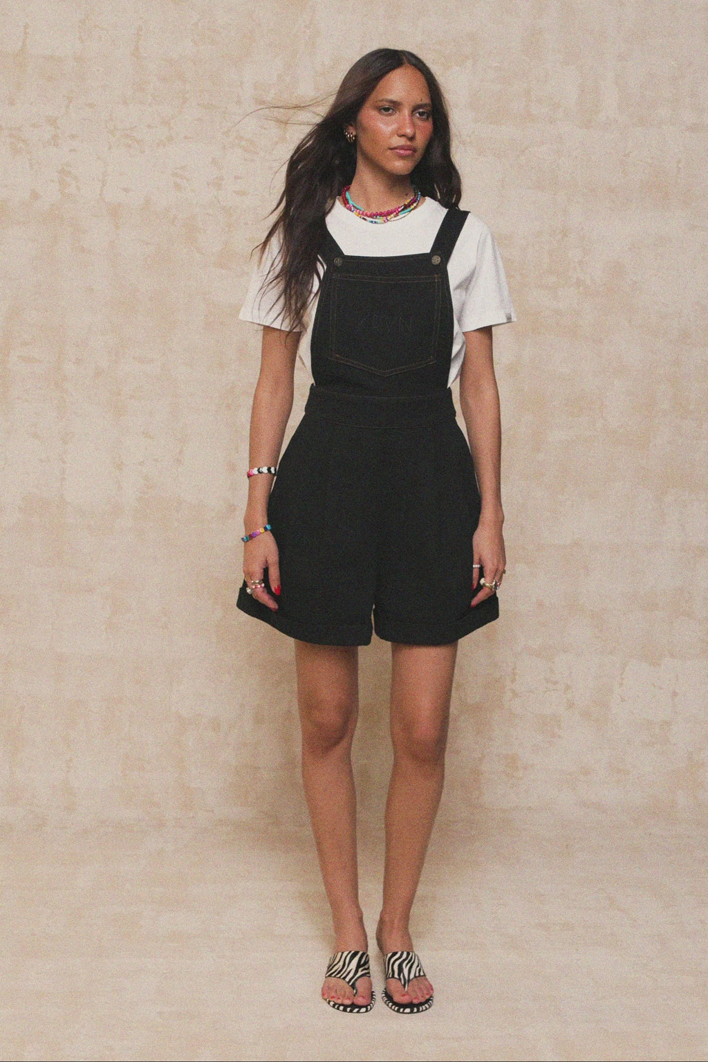 karavan clothing fashion spring summer 26 nai collection jolin mini dungarees black