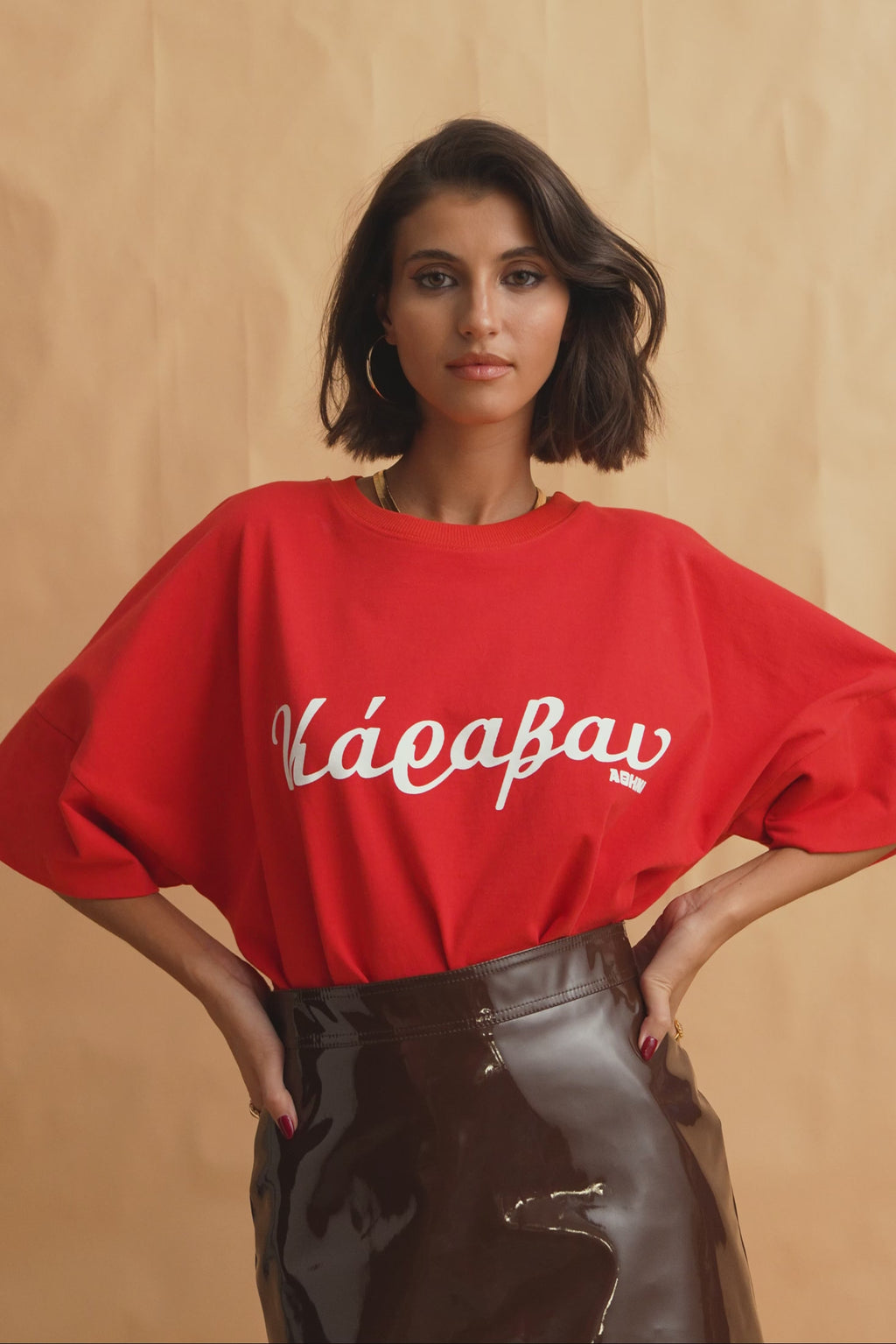 karavan clothing fashion fall winter 25 homecoming collection emily tee red