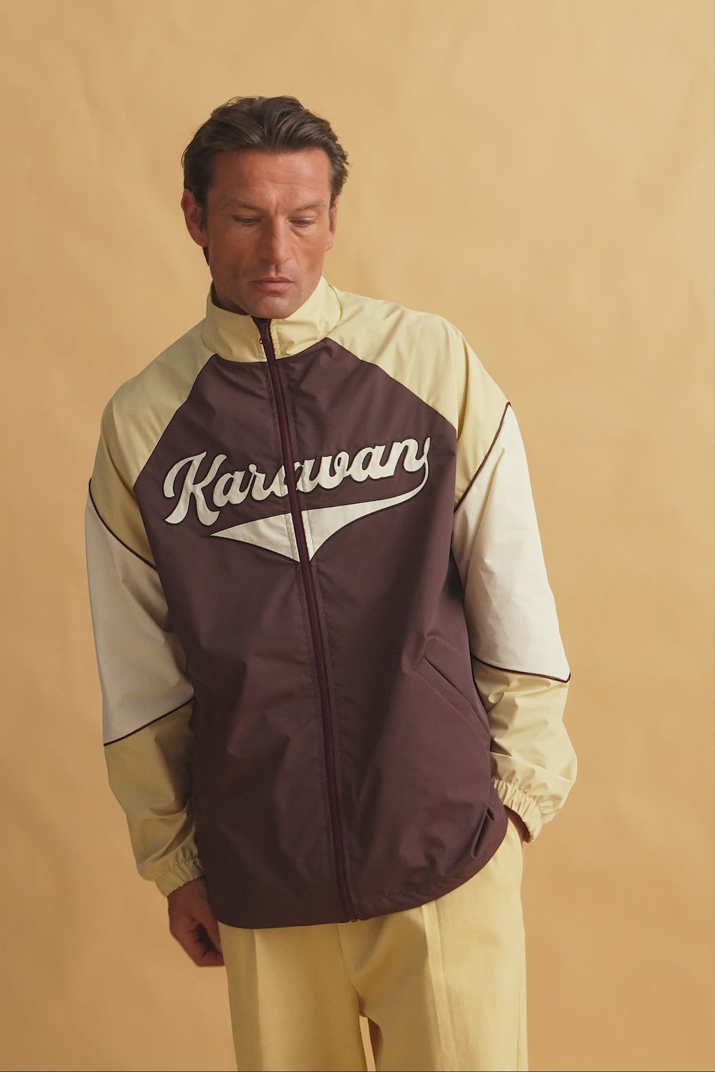 karavan clothing fashion fall winter 25 homecoming men collection howard jacket brown ivory