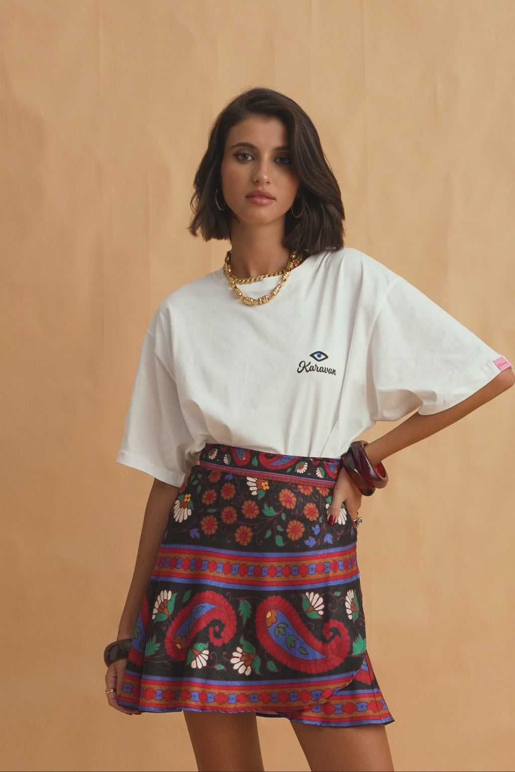 karavan clothing fashion fall winter 25 homecoming collection florinda mini skirt indigo black