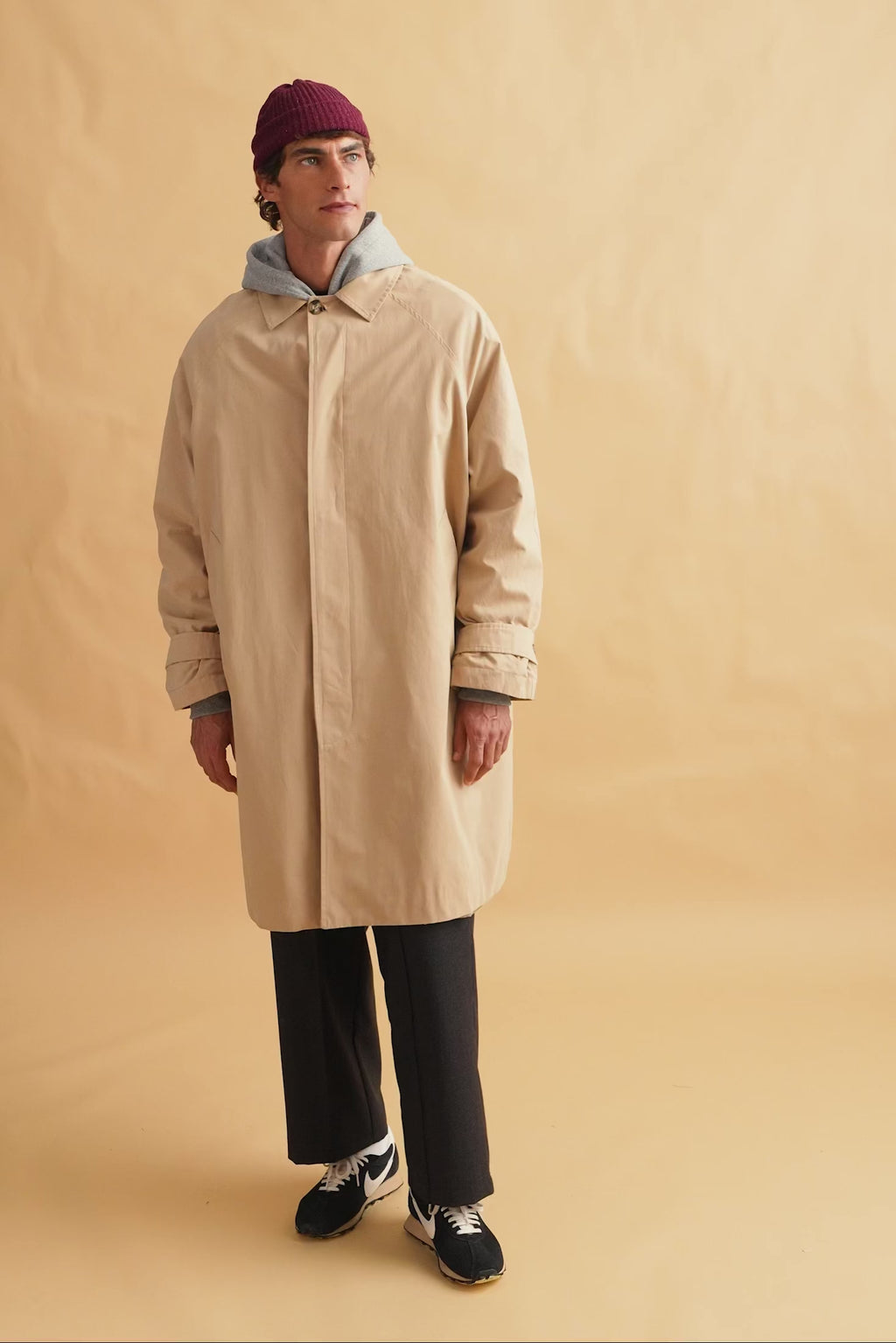 karavan clothing fashion fall winter 25 homecoming men collection walter coat beige