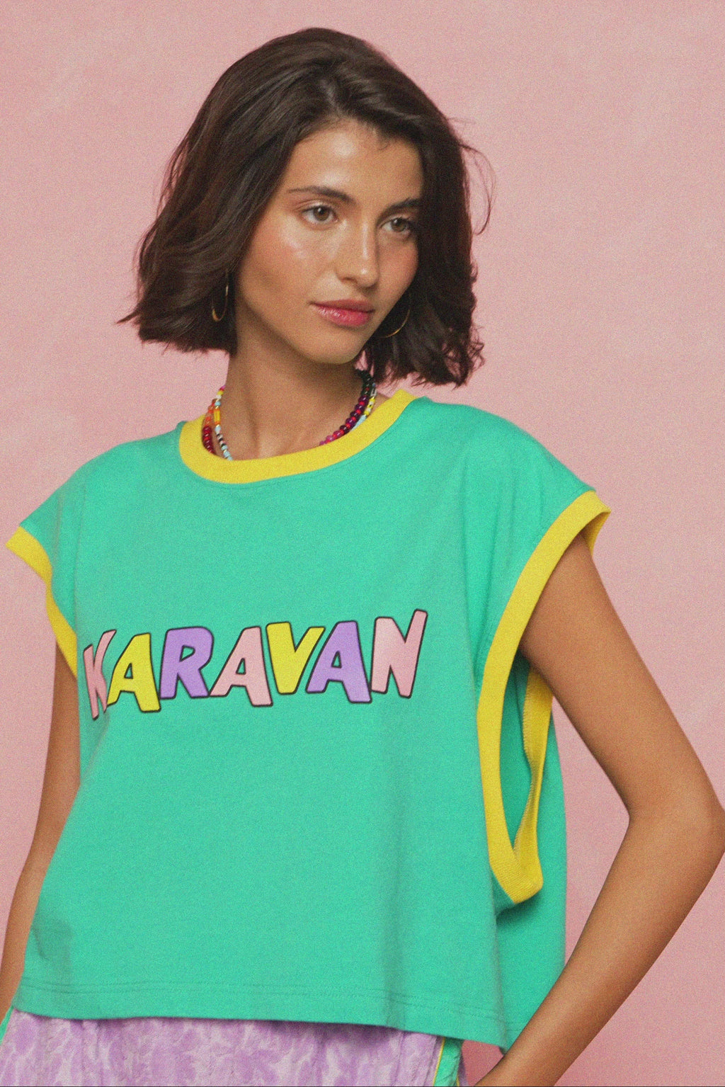 karavan clothing fashion spring summer 26 nai weekendwear collection harmony crop tee mint logo