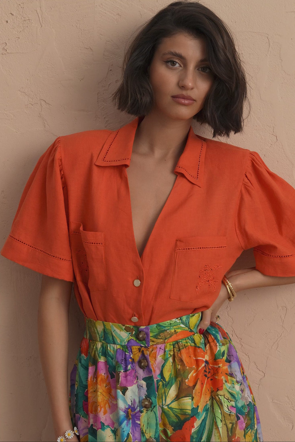 karavan clothing fashion spring summer 25 cynthia shirt red