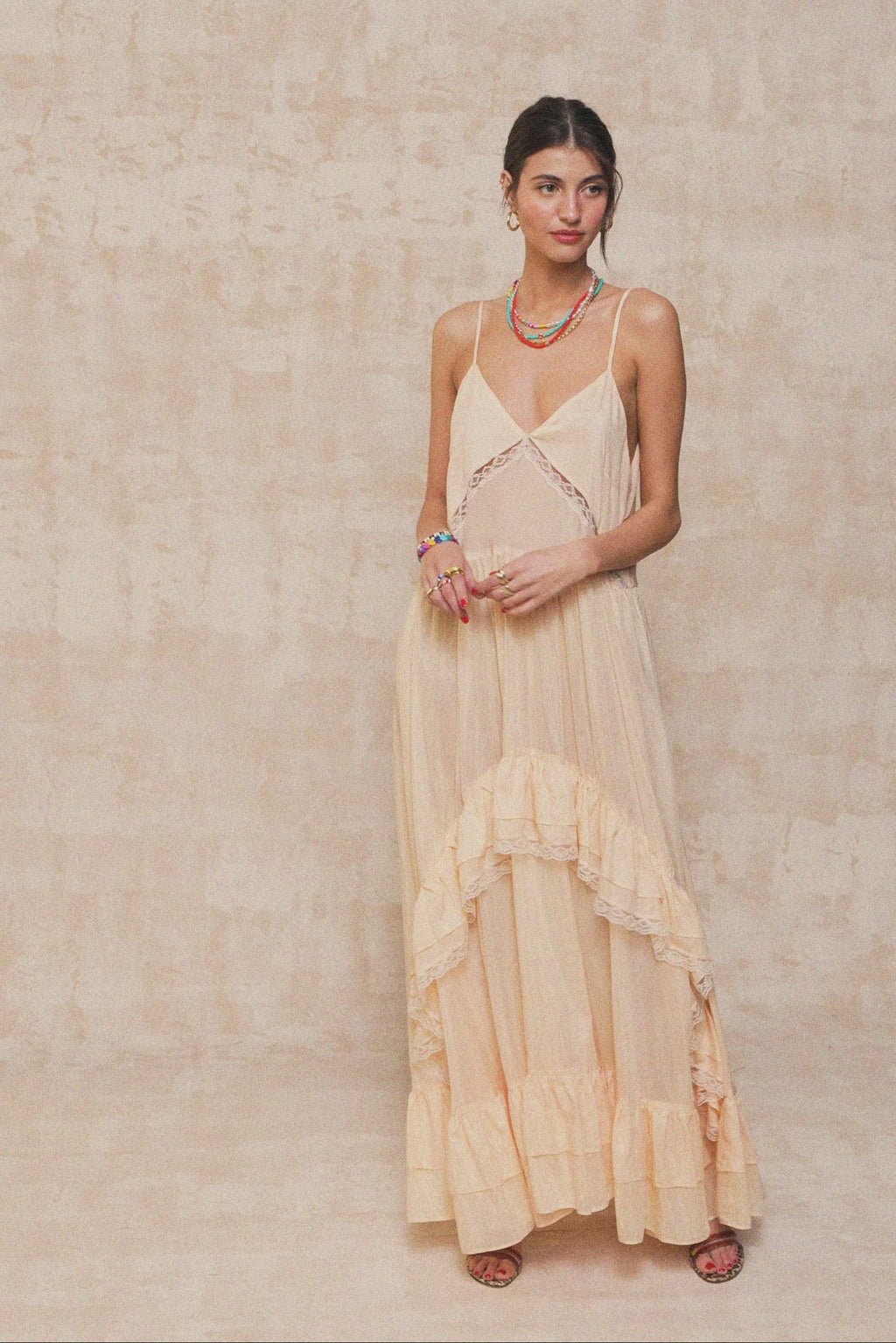 karavan clothing fashion spring summer 26 nai collection nasia dress peach