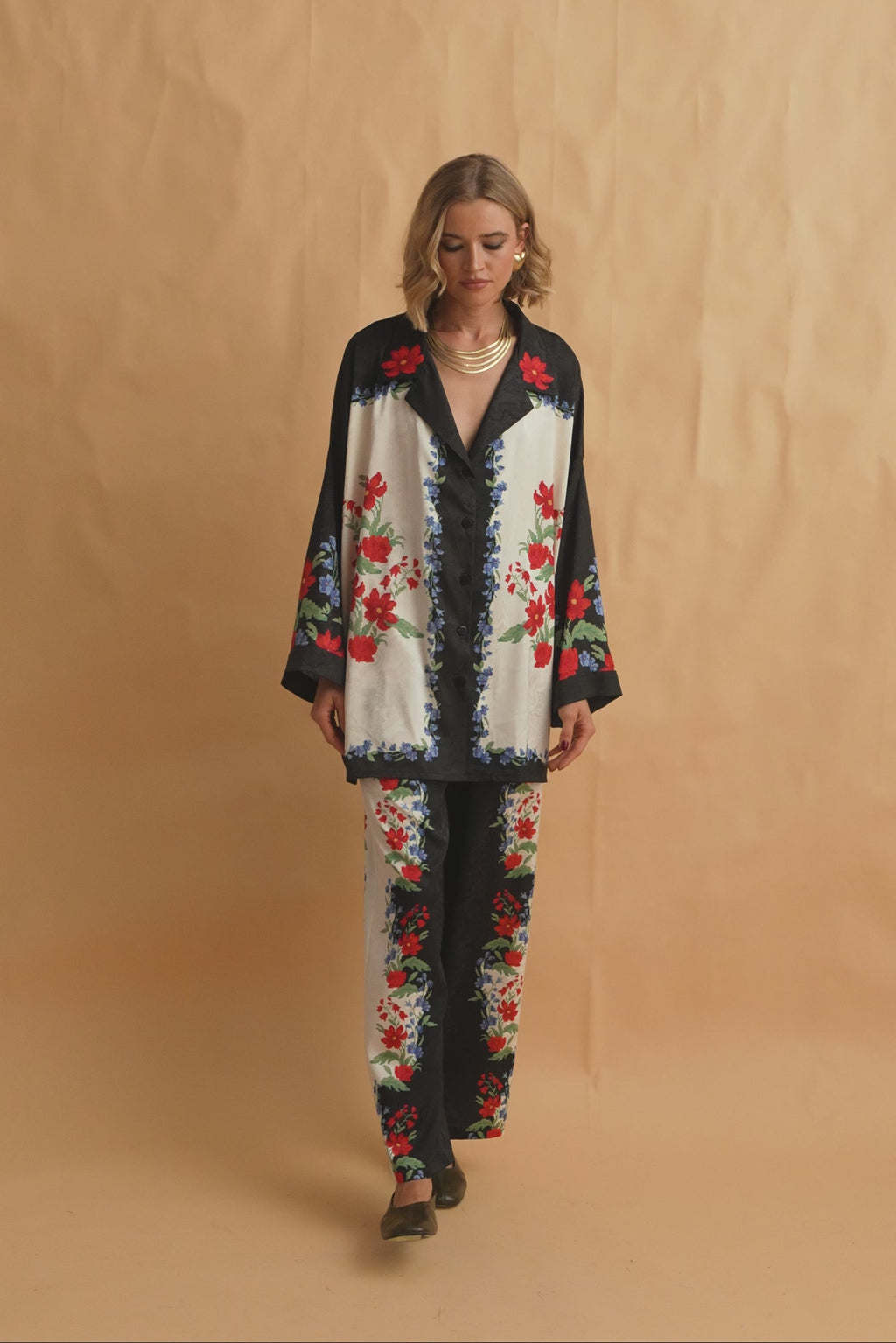 karavan clothing fashion fall winter 25 homecoming collection erica trousers black ivory floral