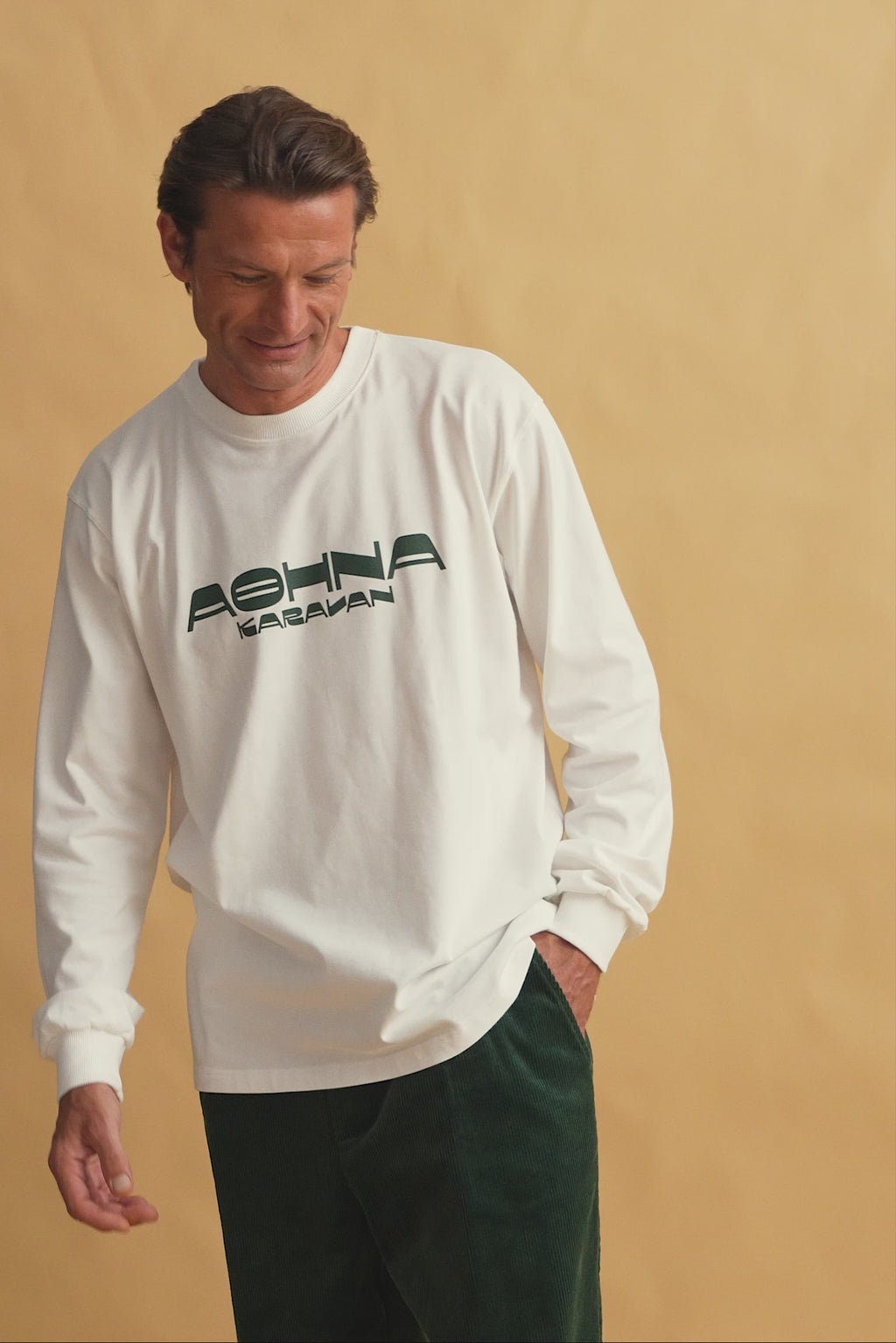 karavan clothing fashion fall winter 25 homecoming men collection reggie longsleeve white