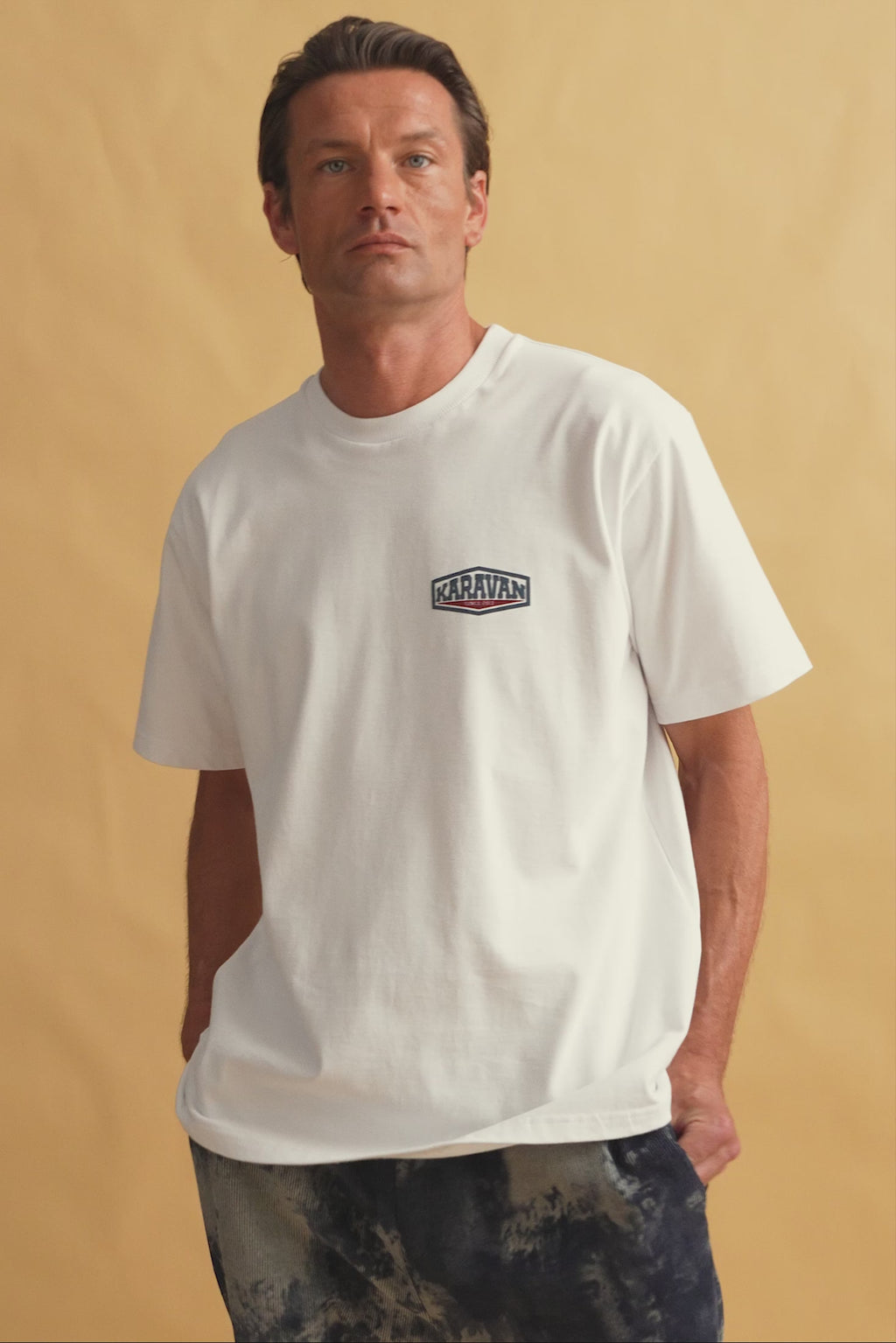 karavan clothing fashion fall winter 25 homecoming men collection nolan tee white