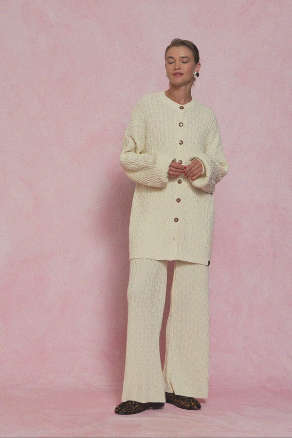 karavan fall winter 26' collection orlanda knitted trousers ivory