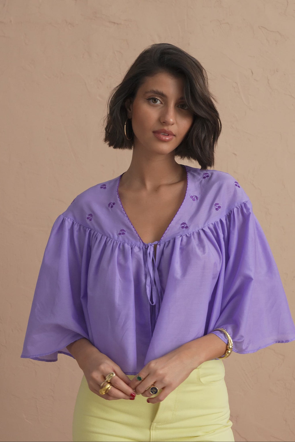 karavan clothing fashion spring summer 25 brenda top purple