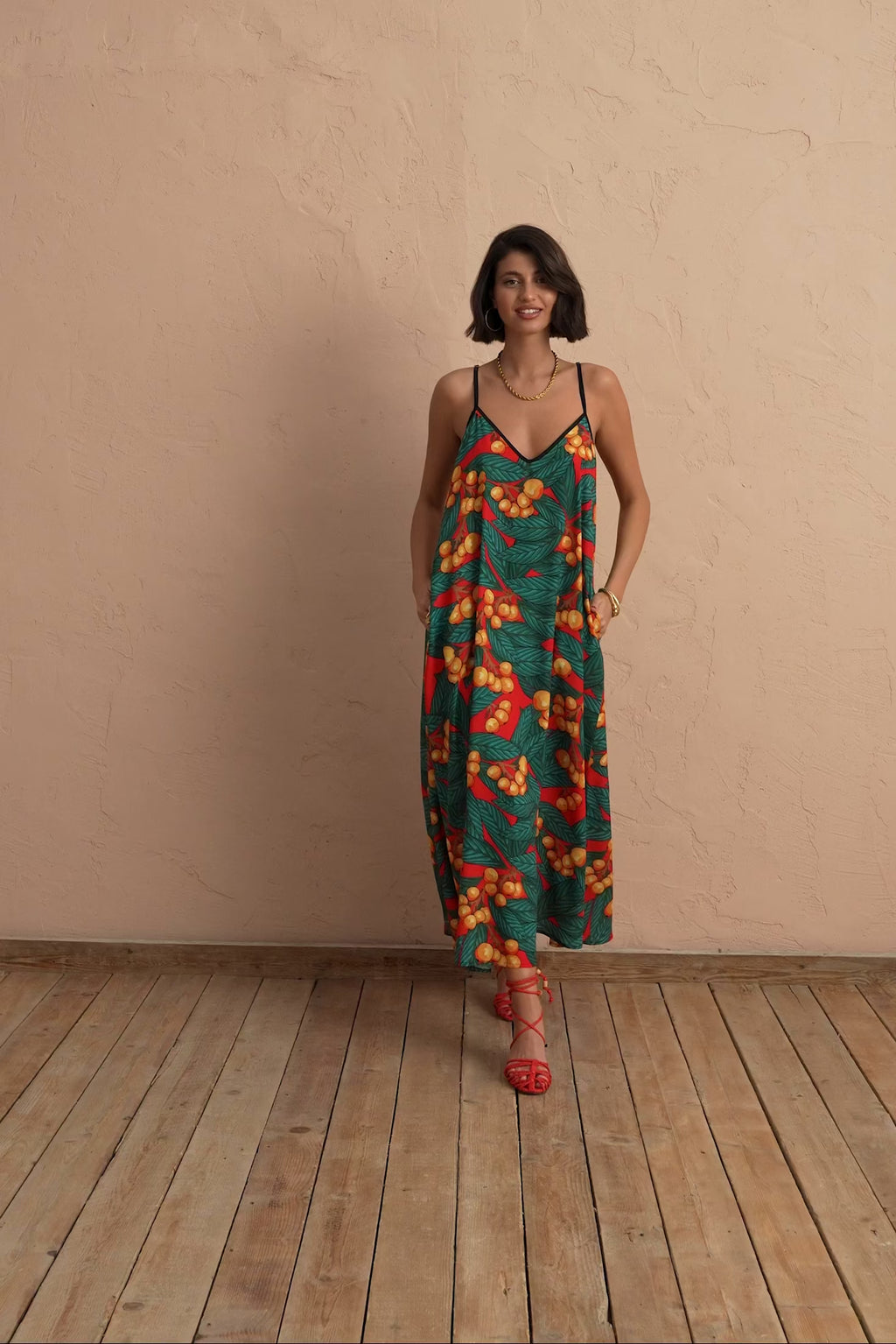 karavan clothing fashion spring summer 25 tati dress coral red