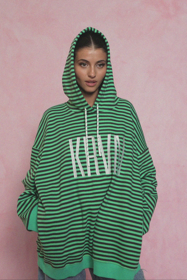 karavan fall winter 26' collection yvonne hoodie green lines