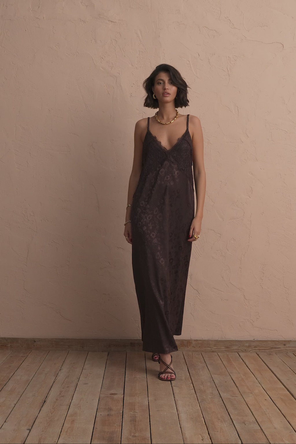 karavan clothing fashion spring summer 25 krvn collette dress brown