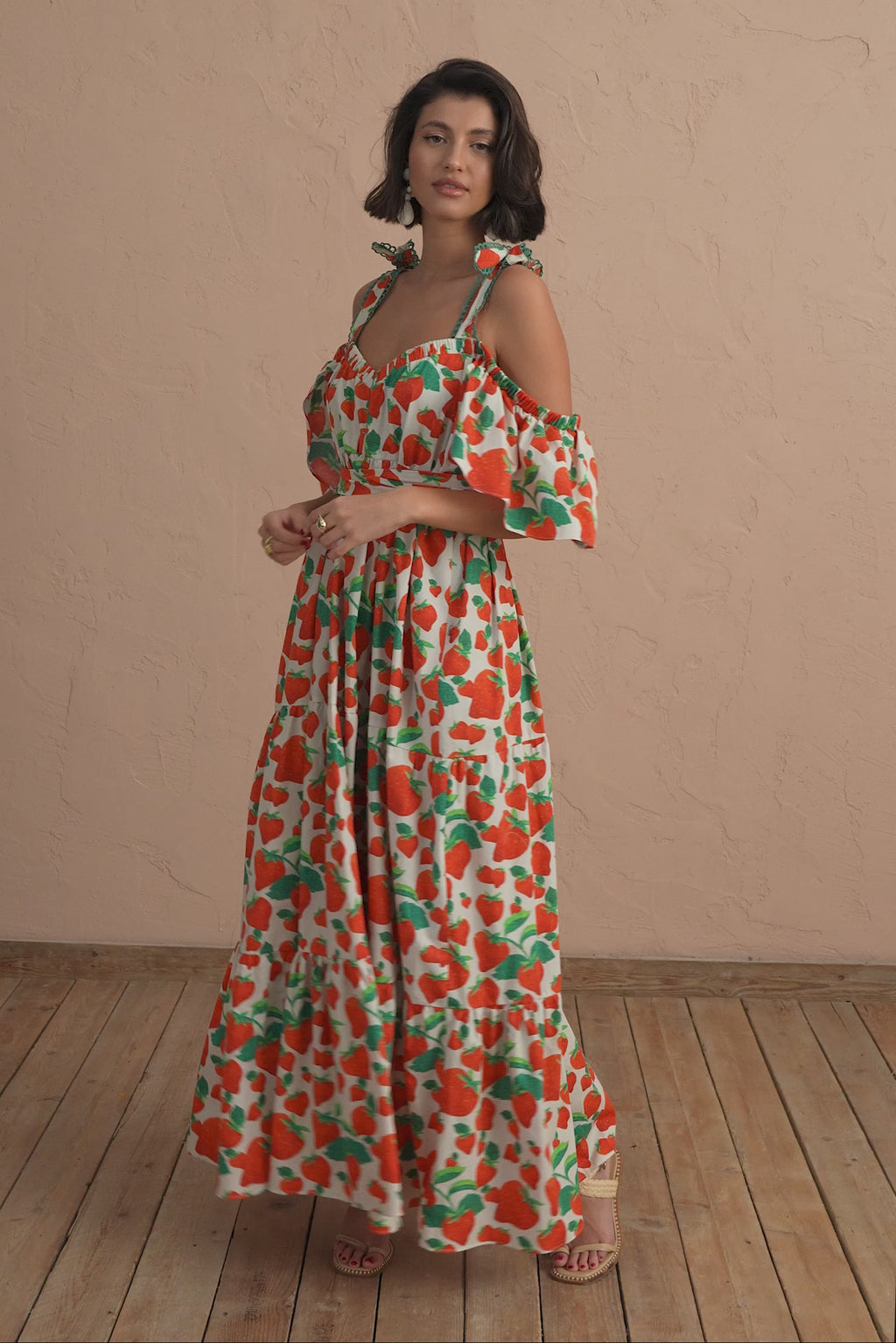 karavan clothing fashion spring summer 25 marcella dress strawberries