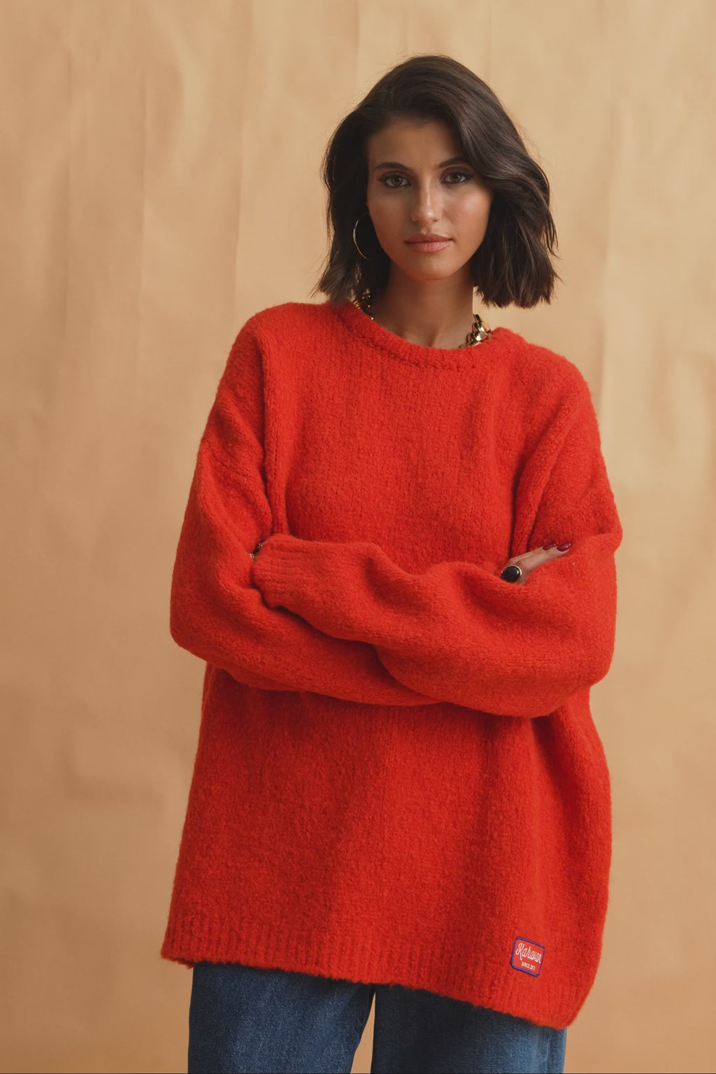 karavan clothing fashion fall winter 25 homecoming collection zoe pullover red