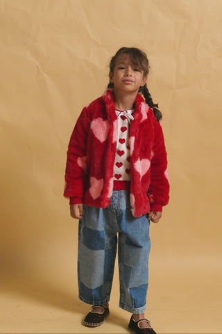 karavan clothing fashion fall winter 25 homecoming rookies collection tinker coat red ivory hearts