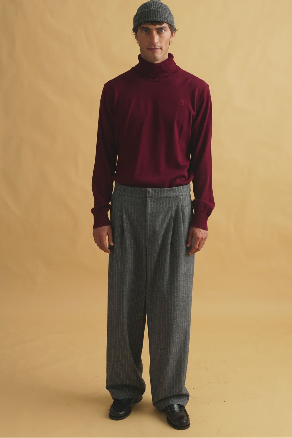 karavan clothing fashion fall winter 25 homecoming men collection patrick trousers grey stripes