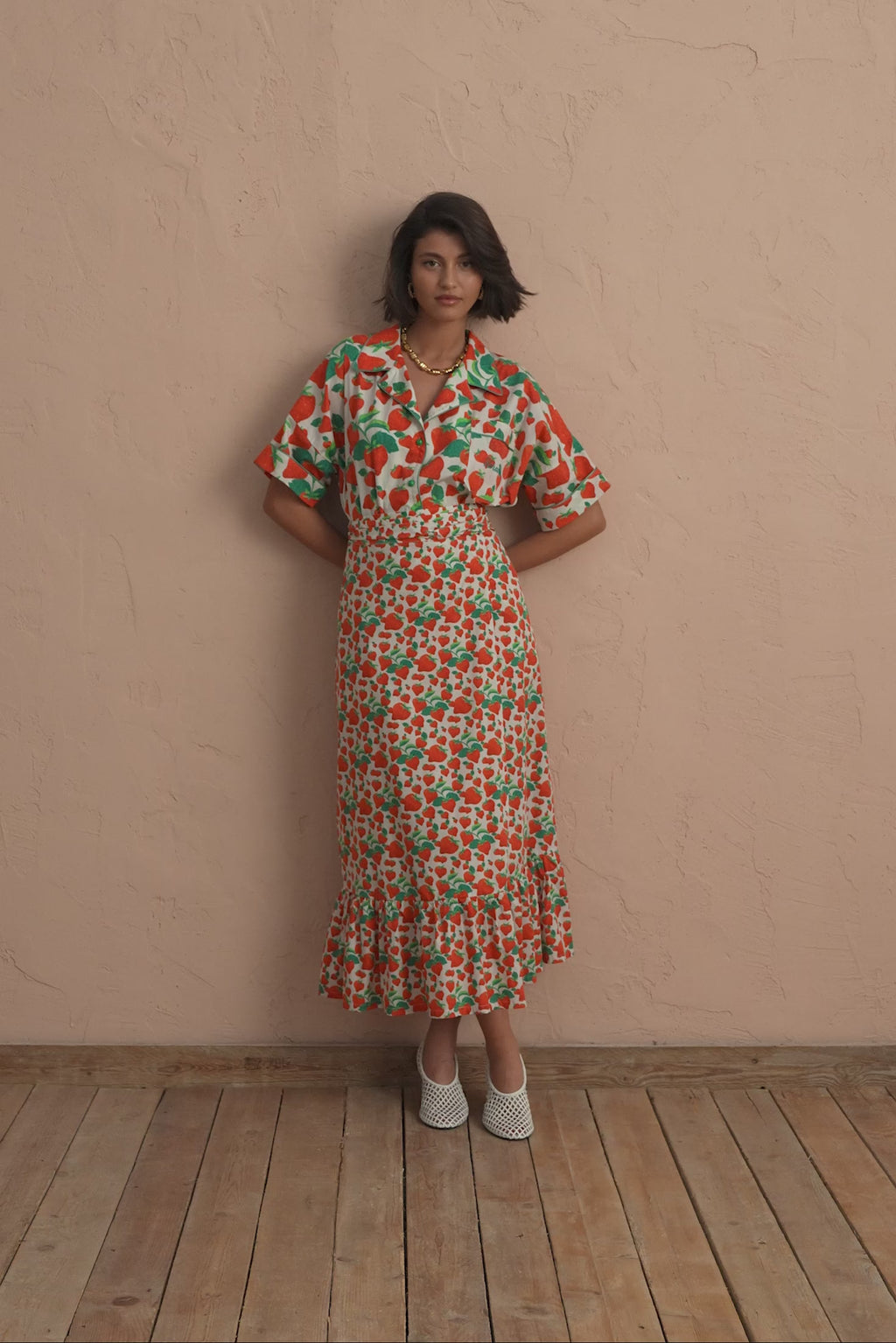 karavan clothing fashion spring summer 25 melania skirt strawberries