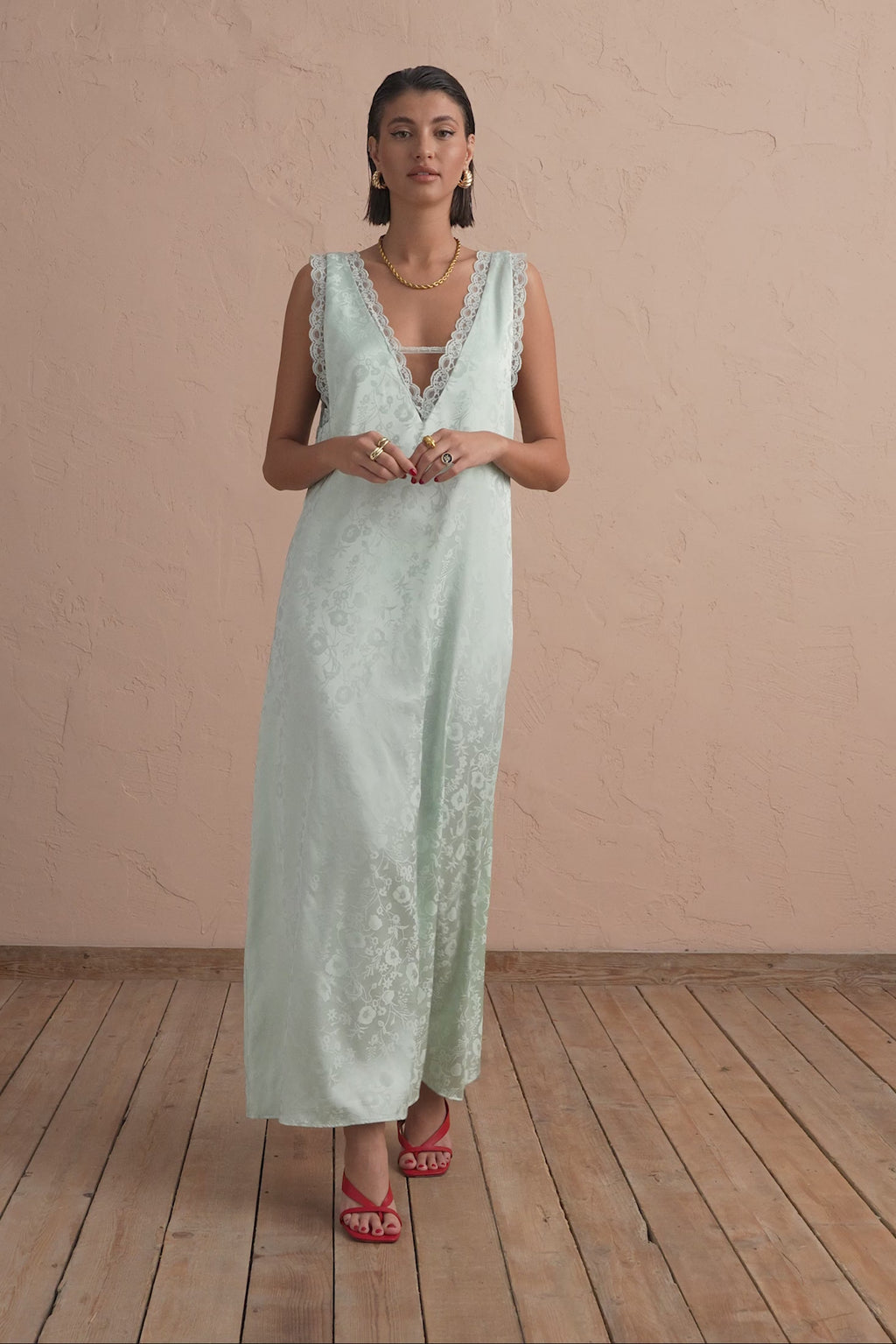 karavan clothing fashion spring summer 25 krvn orietta dress light mint